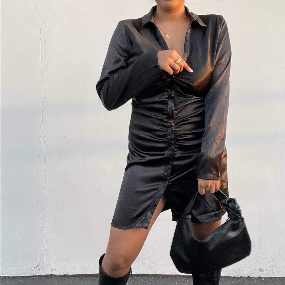 New black silk dress